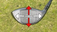 Photo of a clubface showing CG location