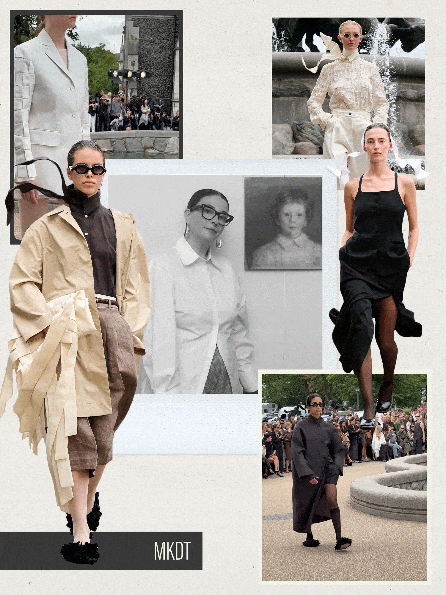 Collage of Danish female brands at the Copenhagen International Fashion Fair.