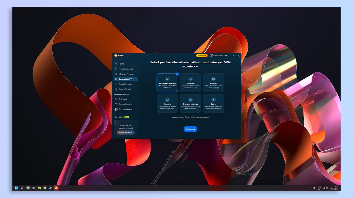 Avast One antivirus software screenshot