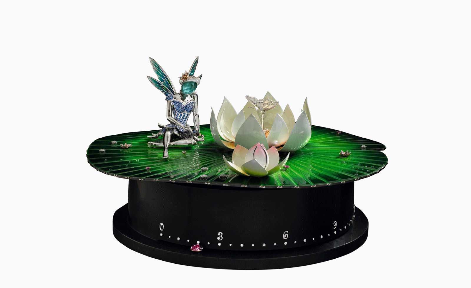 green clock with fairy