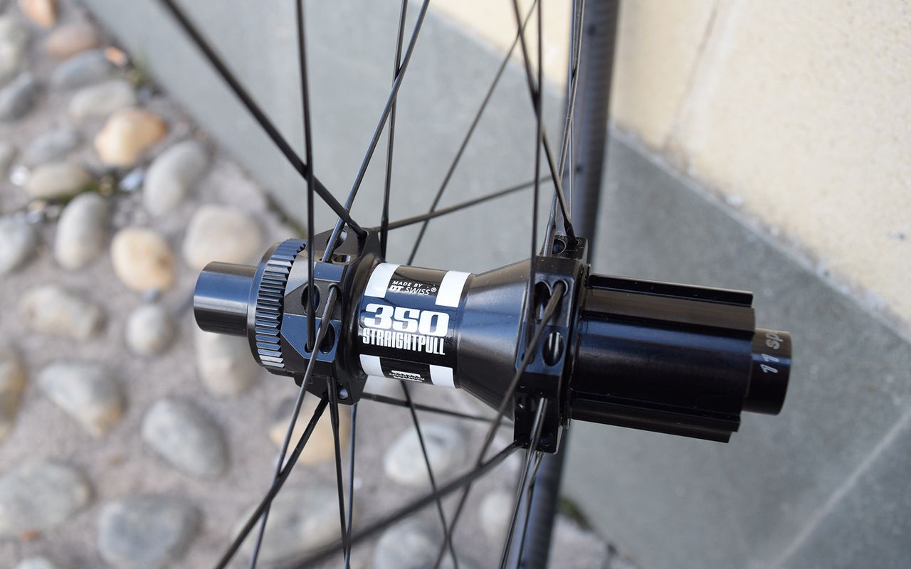 The wheels are specced with either DT Swiss 240 or 350 hubs