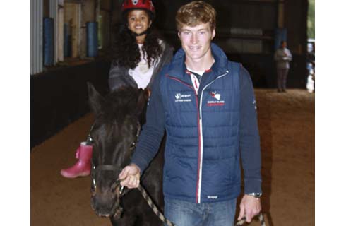 William with one of the centre's younger riders