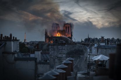 Flames engulf Notre Dame