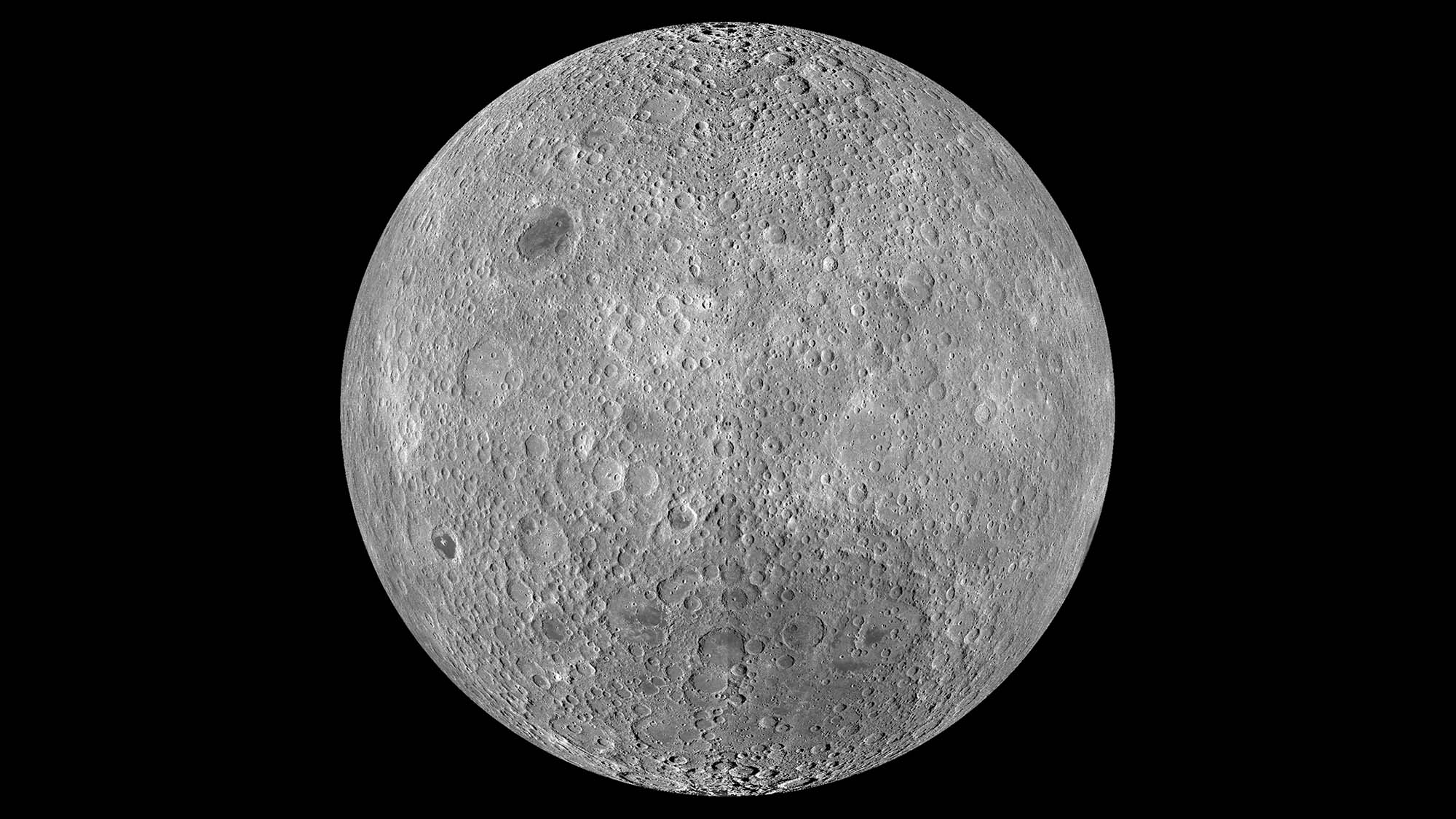 Sisi jauh Bulan, seperti yang terlihat oleh Lunar Reconnaissance Orbiter milik NASA