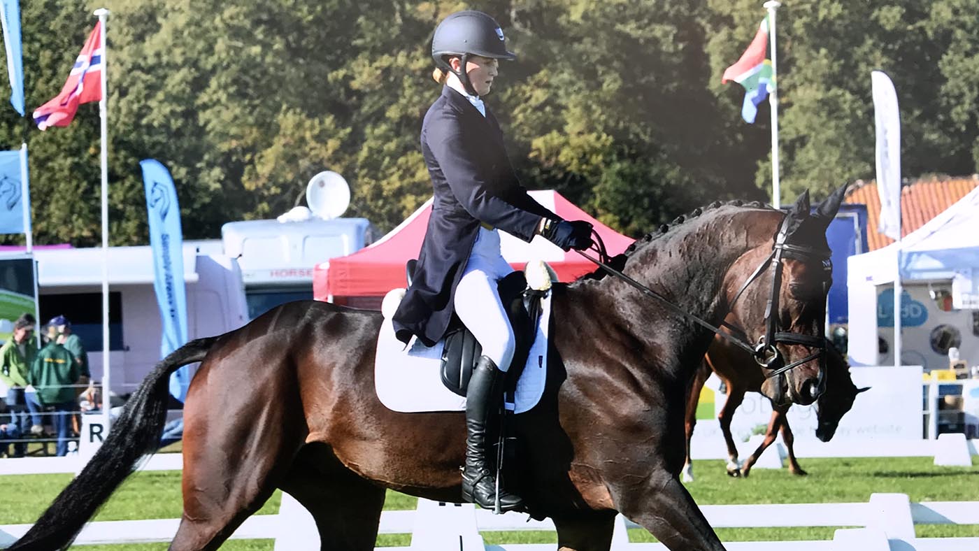 Rose Nesbitt and EG Michealangelo in the Blenheim Horse Trials dresage phase