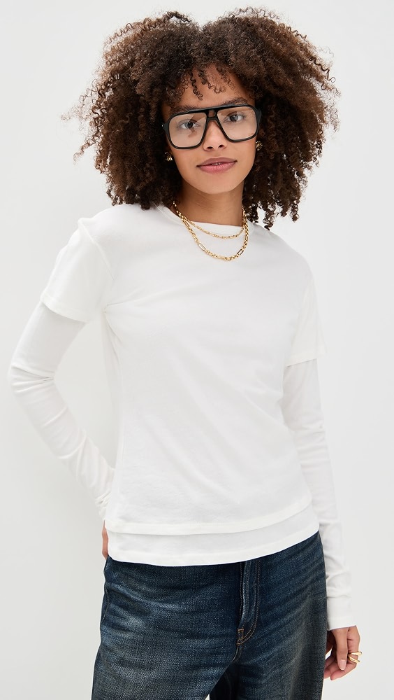 Rory Layered Long Sleeve - White