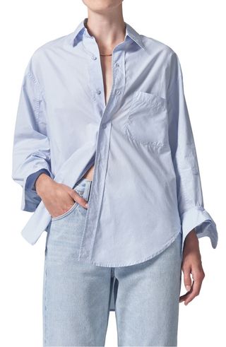 Kayla Oversize Poplin Button-Up Shirt