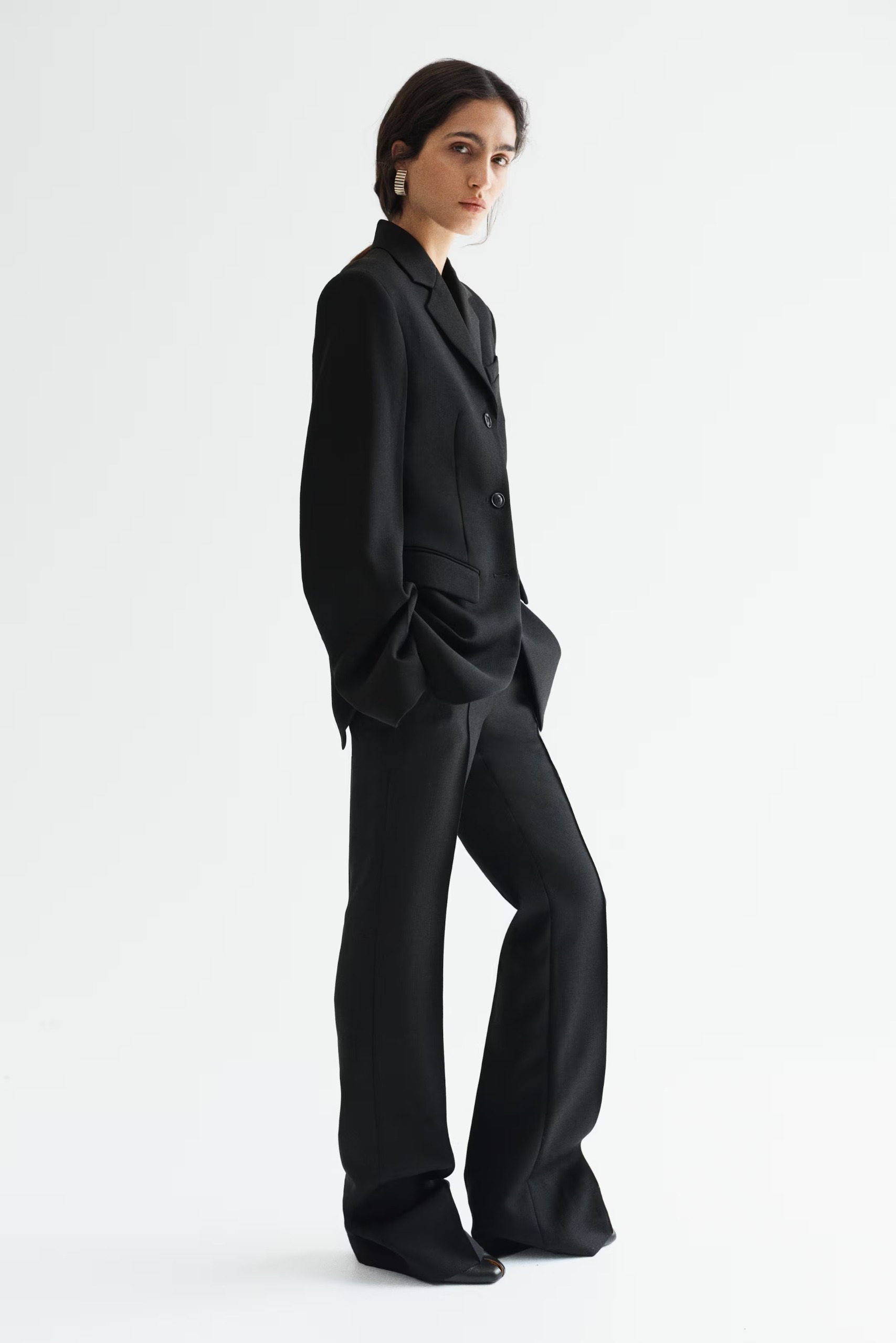 H&amp;amp;M, Straight Tailored Wool Trousers