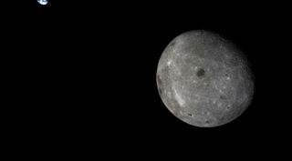 The far side of the Moon and Earth