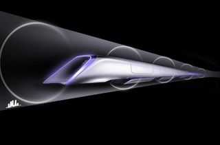 Hyperloop Passenger Transport Capsule Conceptual Design Rendering