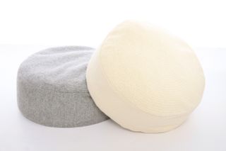 grey and white sefte living meditation cushion