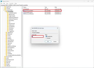 Registry hide inactive scrollbars