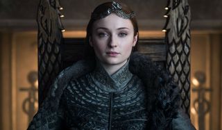 Game Of Thrones Queen Sansa sits on her throne