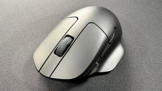 A photo of a Keychron M7 8K Wireless gaming mouse.