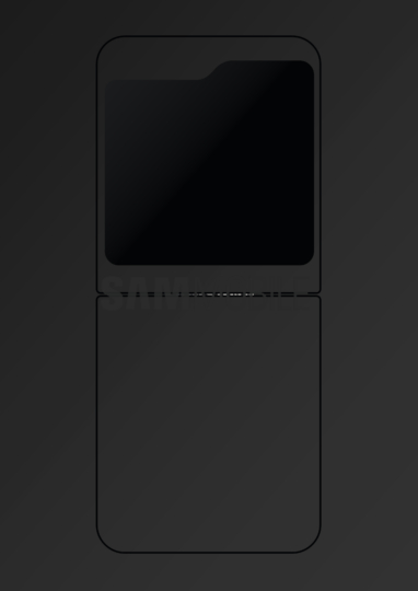 نموذج Galaxy Z Flip 5 مع شاشة عرض واحدة