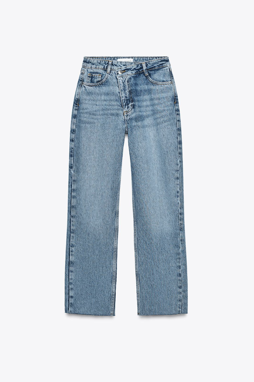 ZARA, Jeans Z.09 Straight Ankle High-Waist Crossover Waist