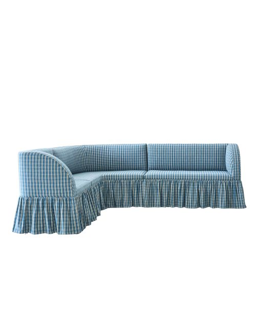 Penny Ruffled Upholstered Banquette