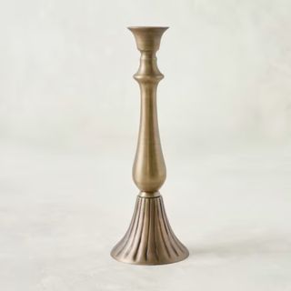 Faris Antiqued Brass Candleholder