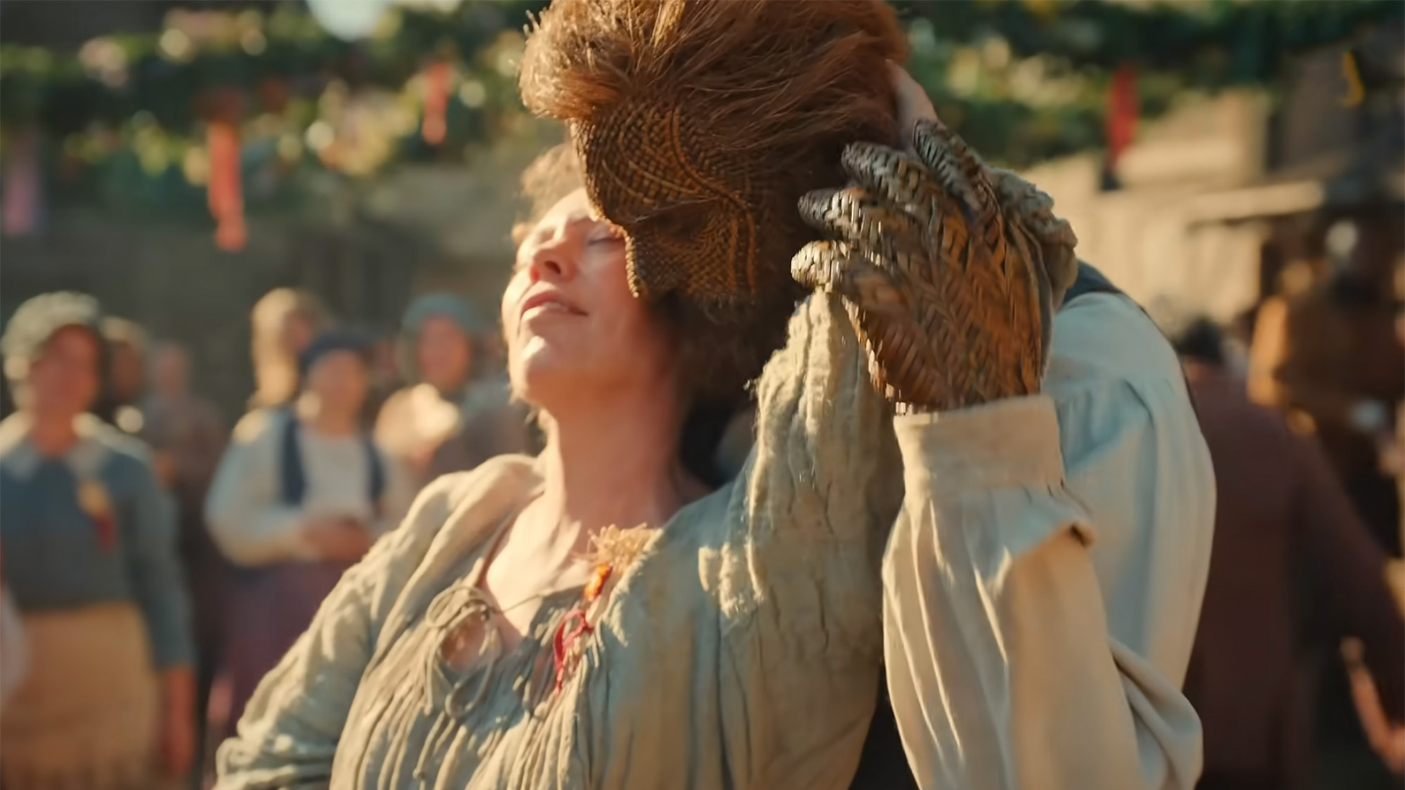 Olivia Colman and Alexander Skarsgard get romantic in public in viral scene from Wicker 2026.