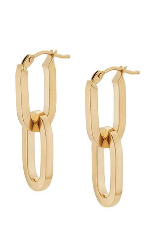 14k Yellow Gold Shift Drop Earrings