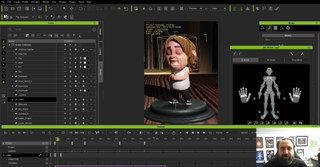 Animation of Lewis Capaldi in 3D software