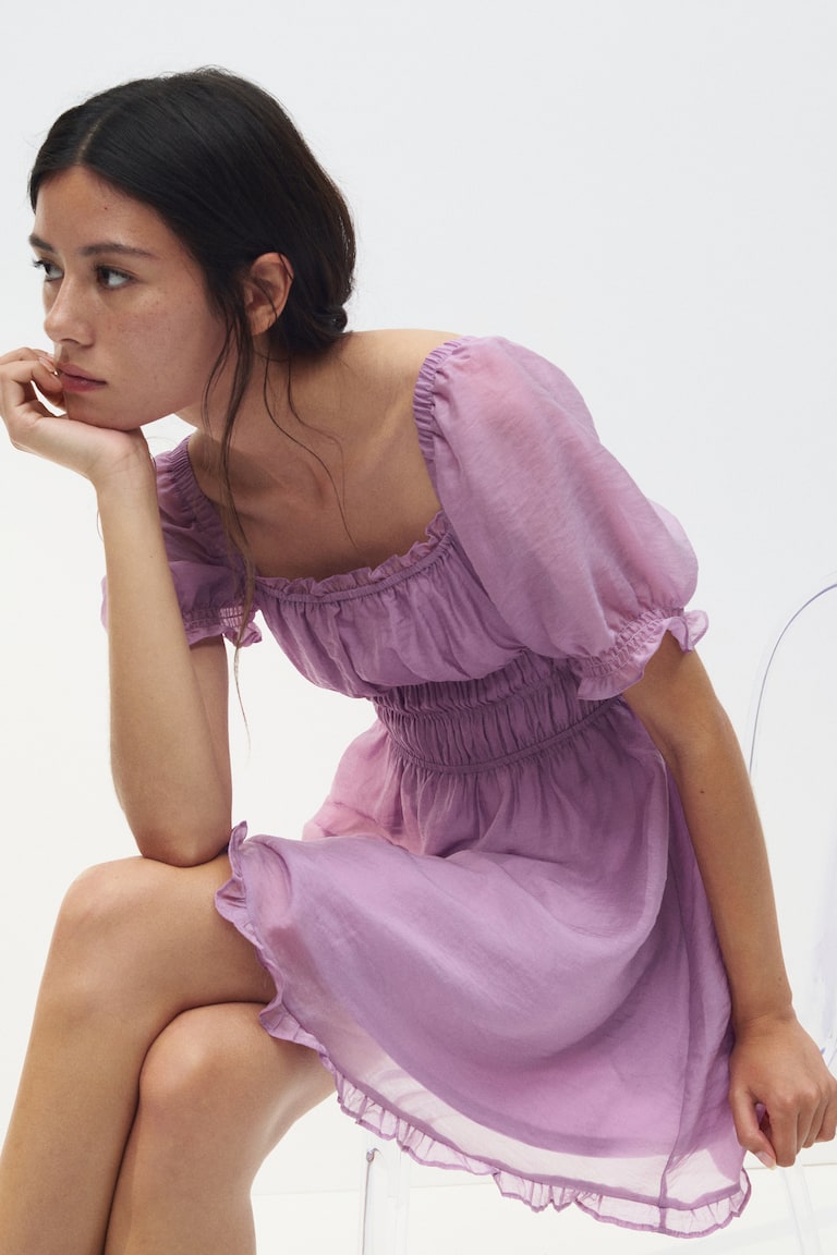 Smock-Detail Dress