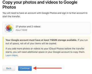 Transfer Icloud Photos Google Photos Step 6