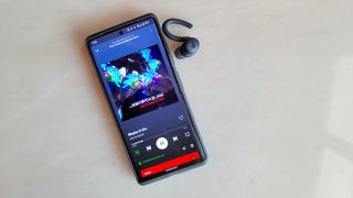 Jamiroquai's "Shake It On" being played on the Anker Soundcore Sport X10