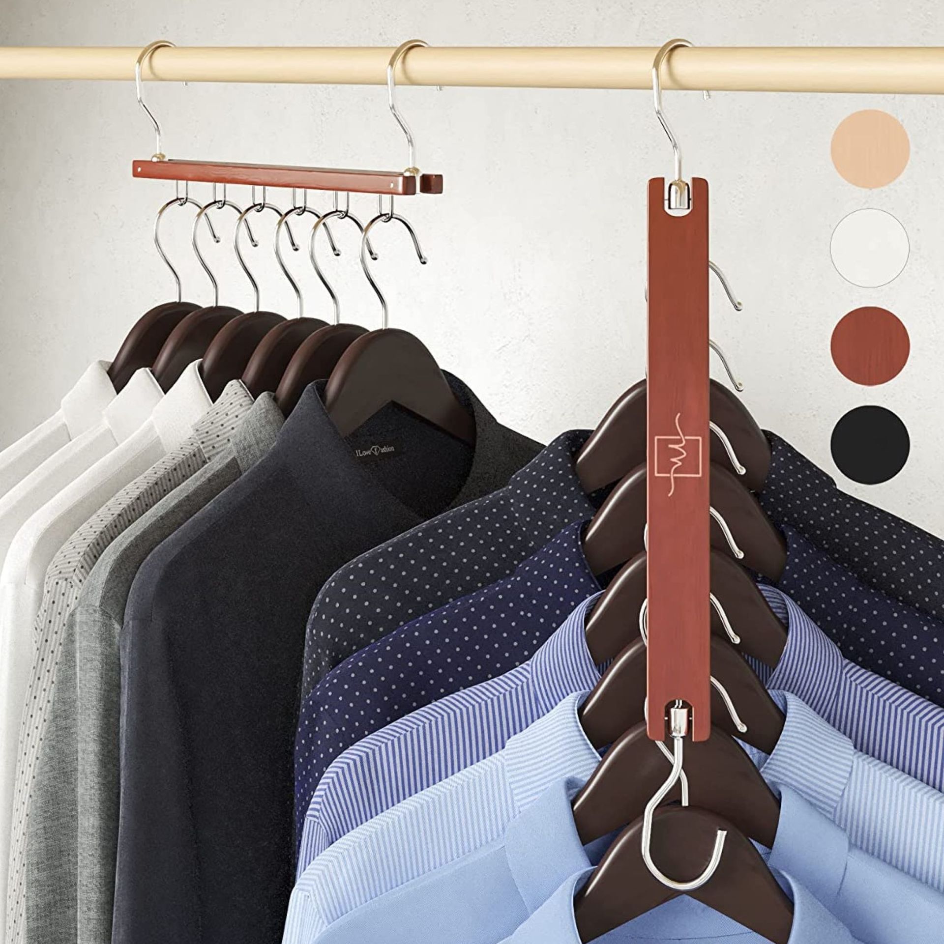 Moralve space saving hangers di Amazon