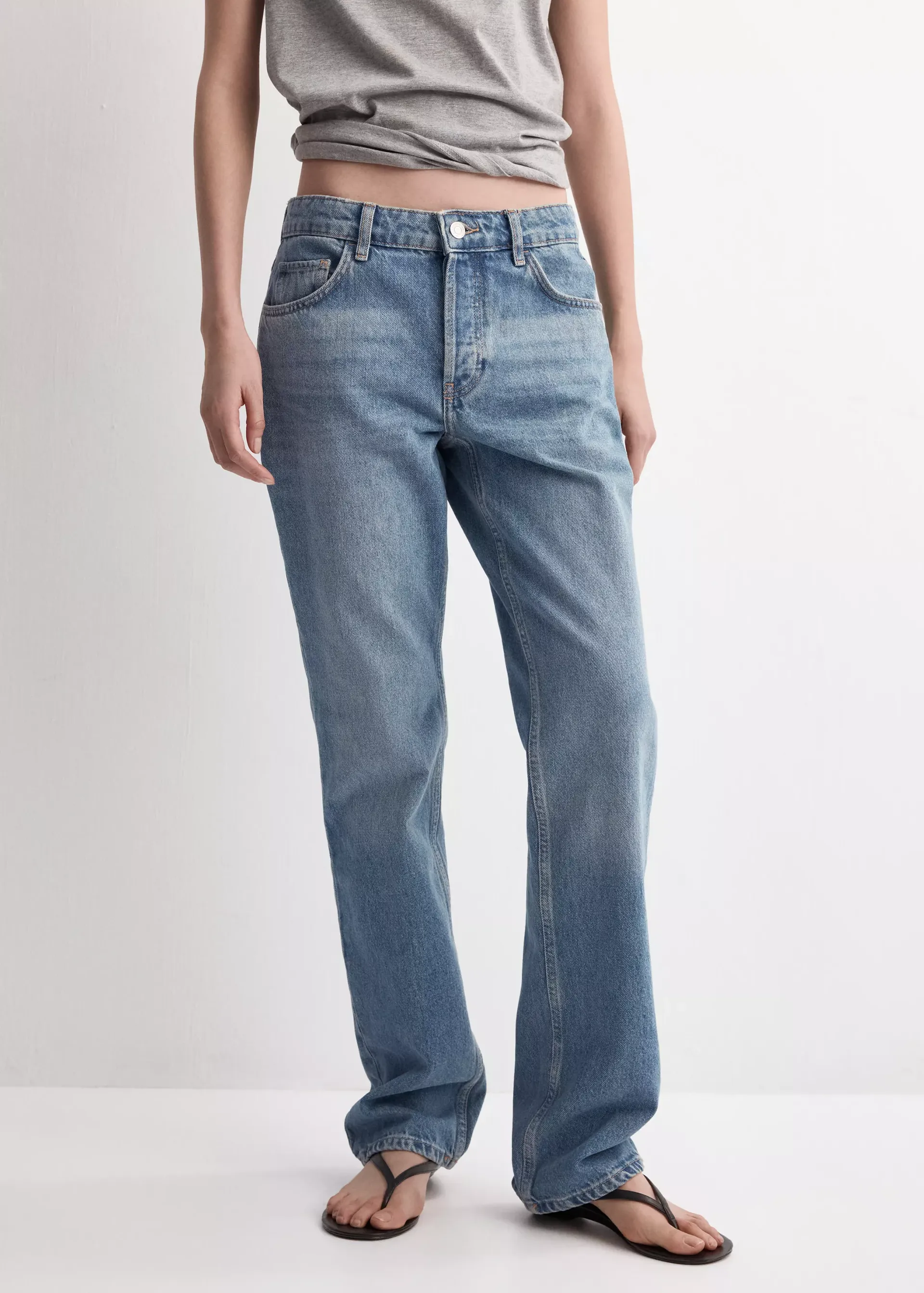 Straight Low-Waist Jeans - Women | Mango United Kingdom