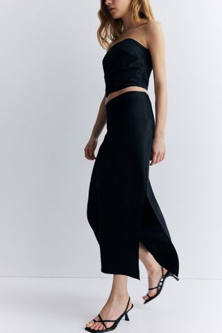 Crêpe Satin Skirt