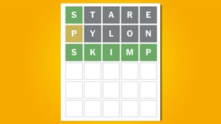 Wordle answer 708 on a yellow background