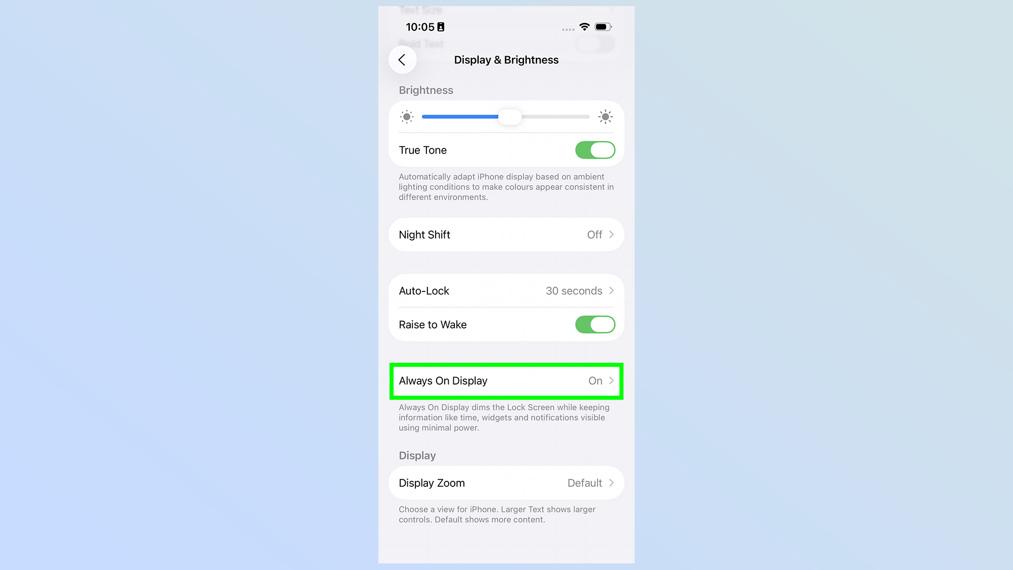 iphone 17 how to set up always on display