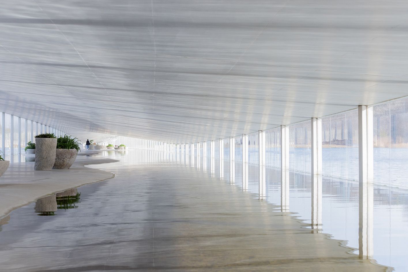 water museum minimalist interior