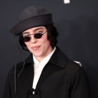 Billie Eilish on the 2025 grammys red carpet