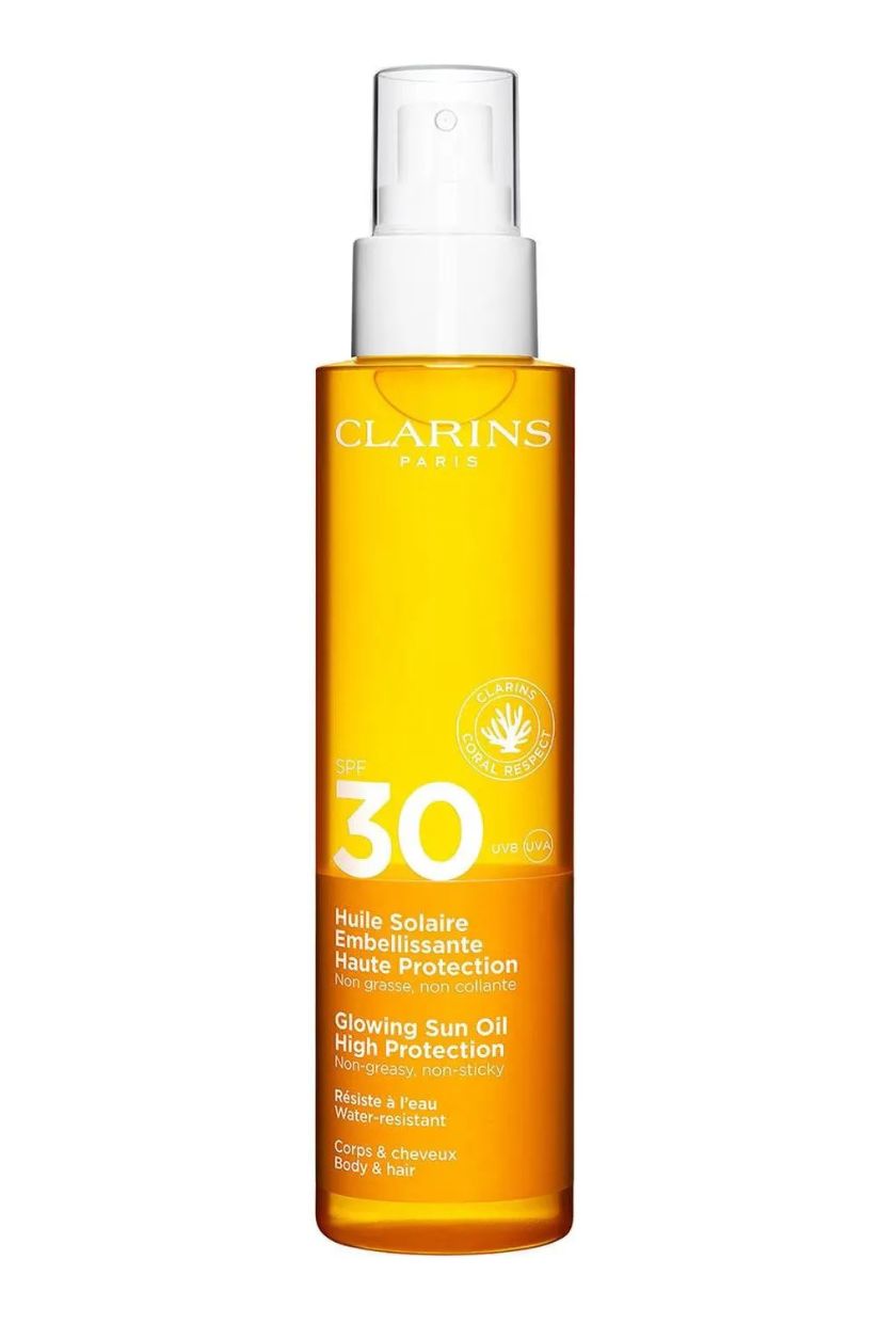 Clarins, Glowing Sun Oil High Protection SPF30