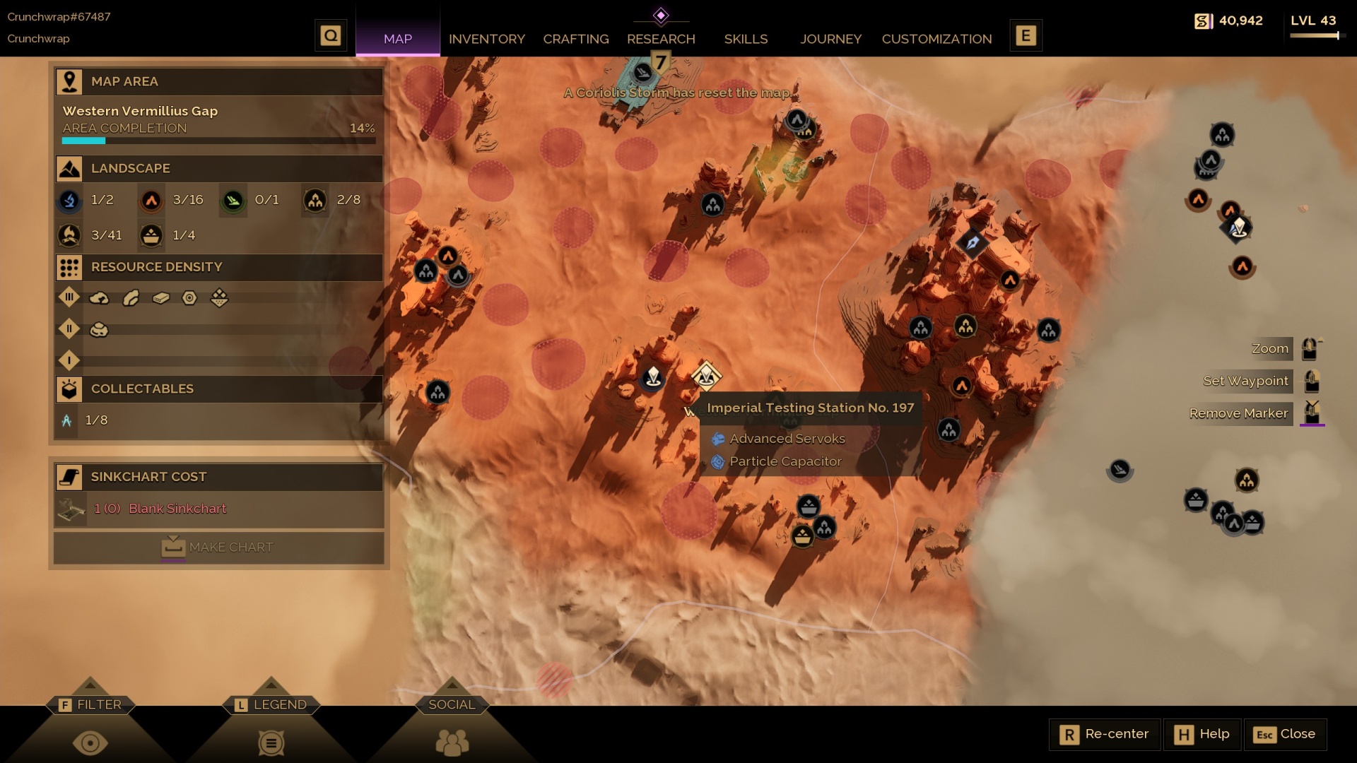 Location of the Advanced Planetologist trainer in Dune Awakening