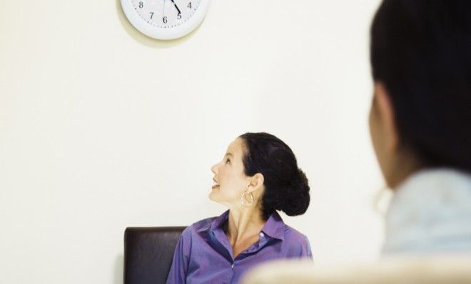 Woman checking time