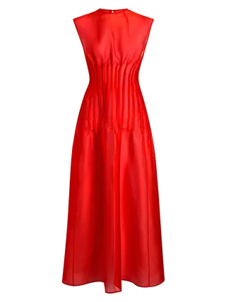 Khaite, Wes Seamed Silk Organza Dress