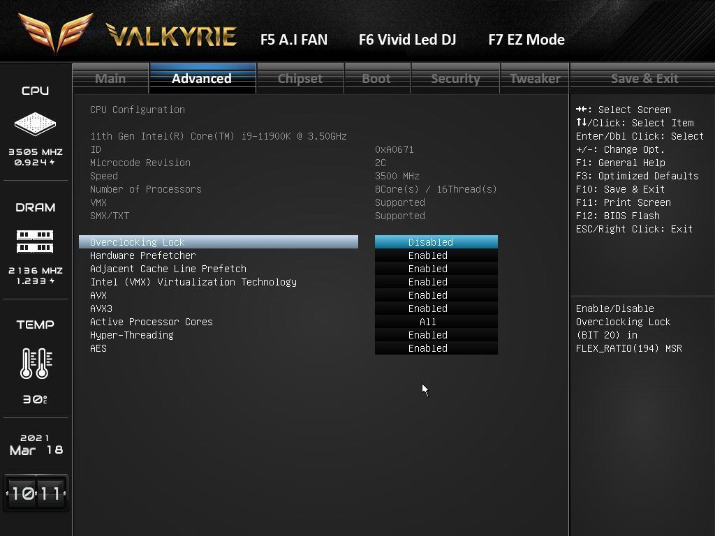 Biostar Z590 Valkyrie BIOS