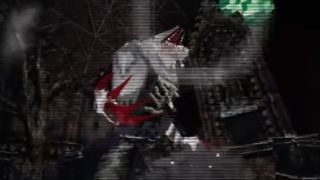 A werewolf in the Bloodeborne PC demake 