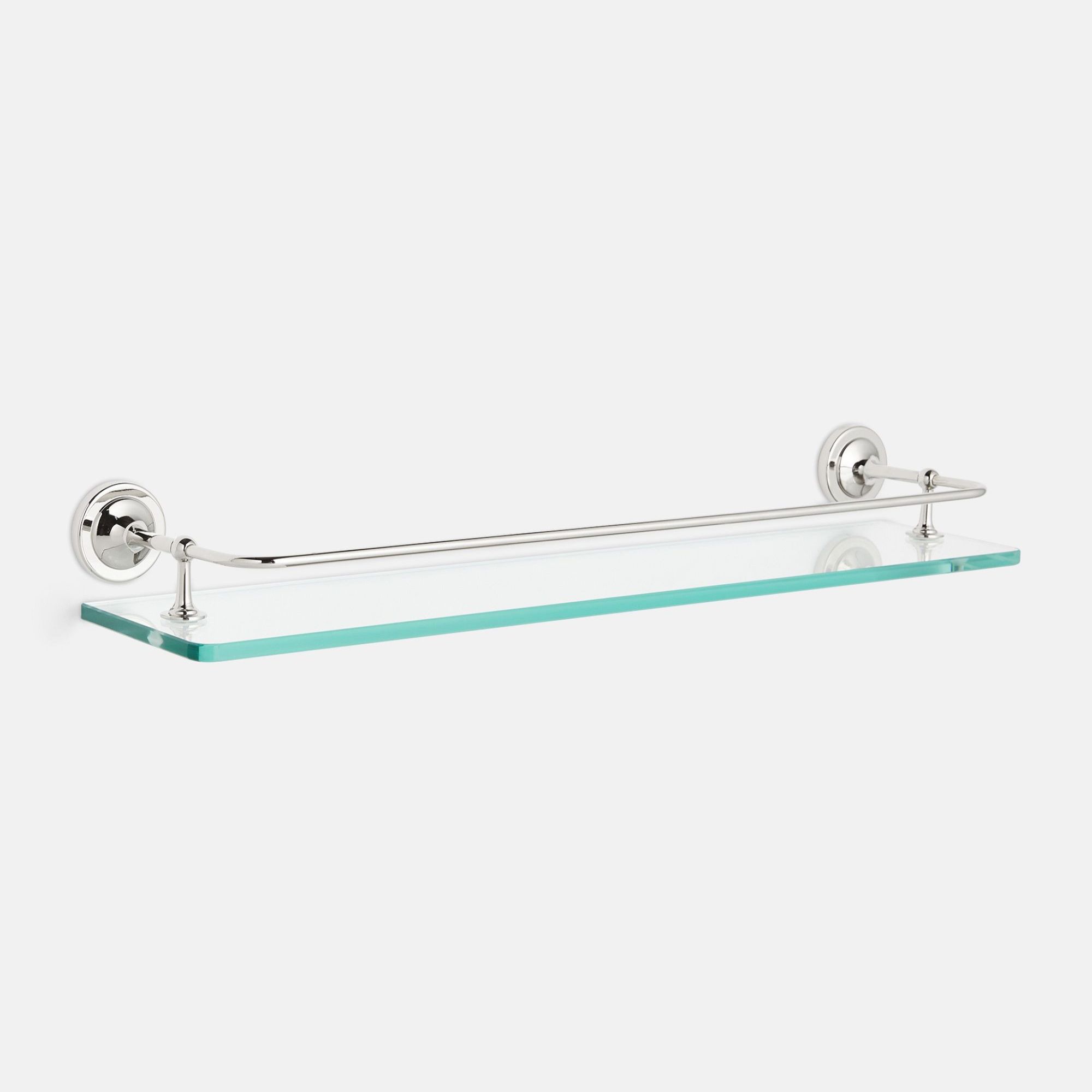 Chrome and glass bathroom shelf