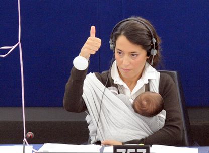 European deputy Licia Ronzulli votes in favour of maternity leave reform