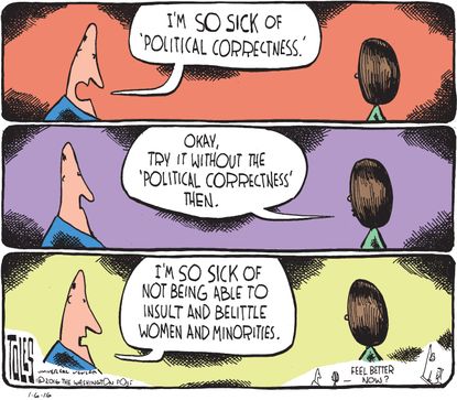 Editorial cartoon U.S. Political Correctness