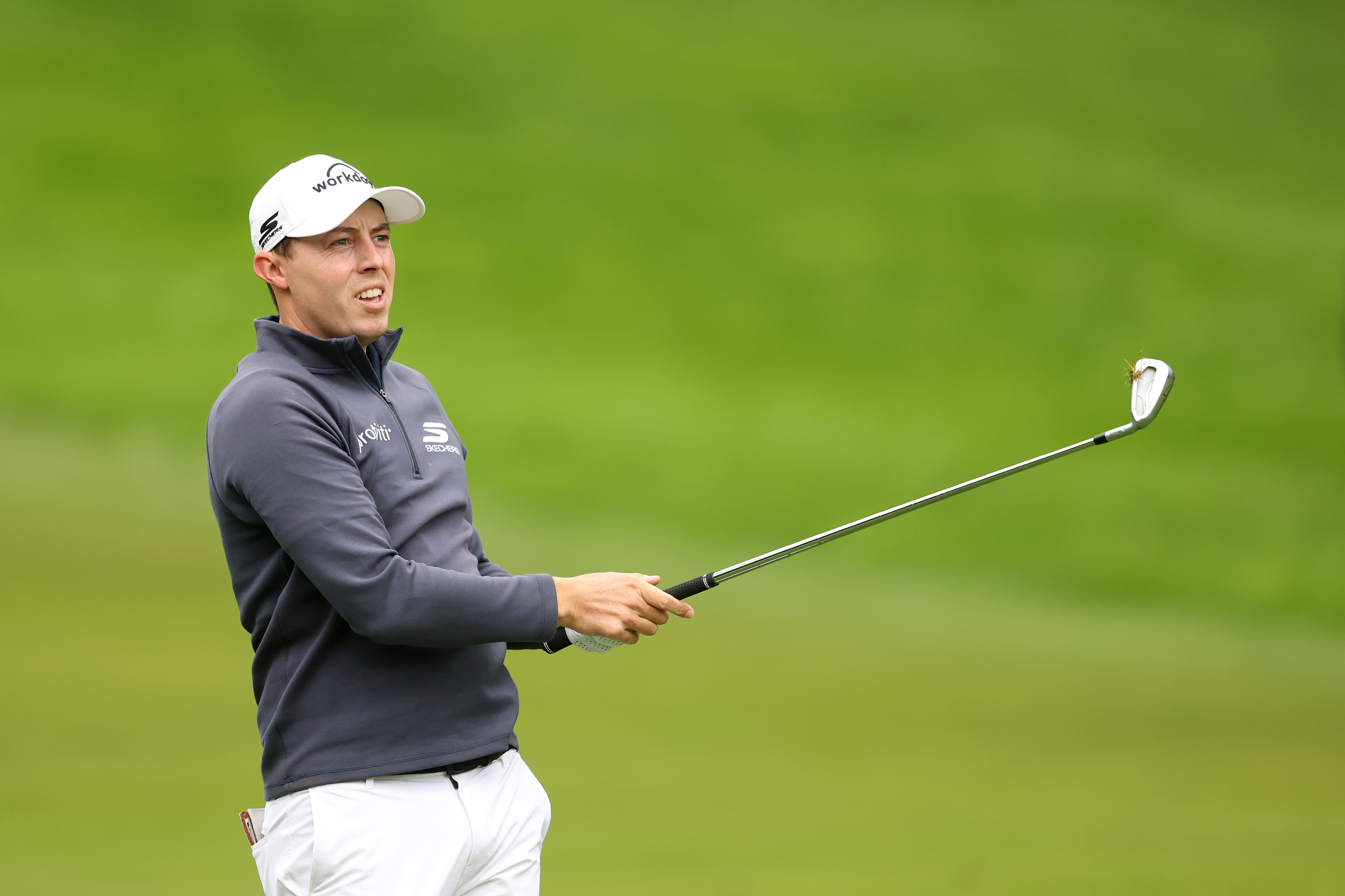 Matt Fitzpatrick hits an iron shot