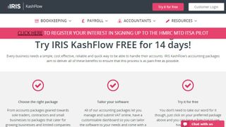 KashFlow website screenshot