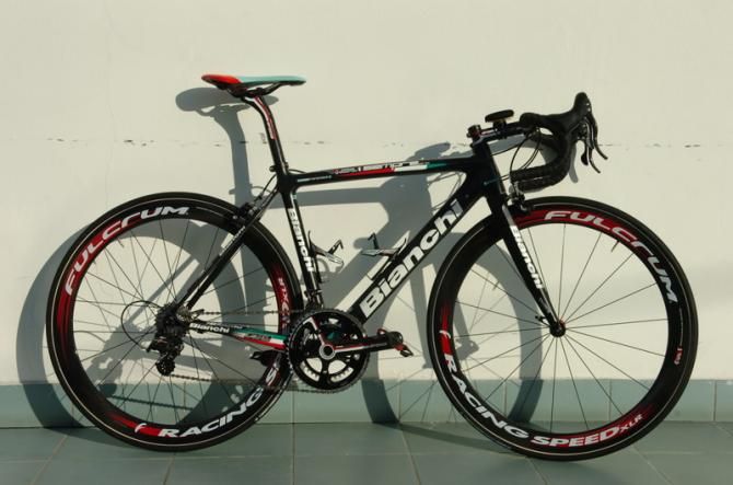 Franco Pellizotti gets a black Sempre as part of his Italian national champion's ensemble