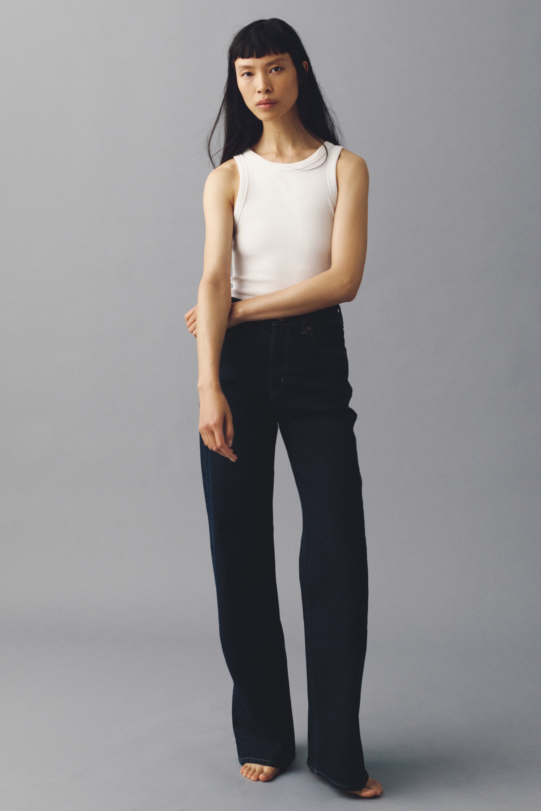 Wide High Jeans - Denim Blue