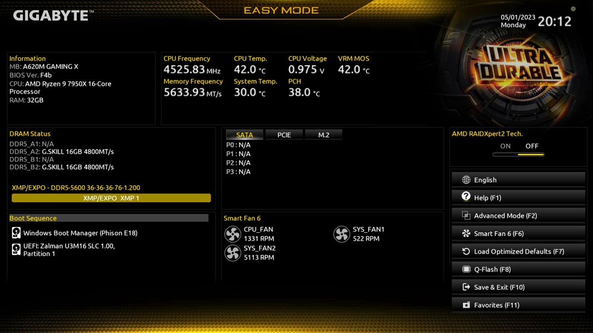 Gigabyte A620M Gaming X
