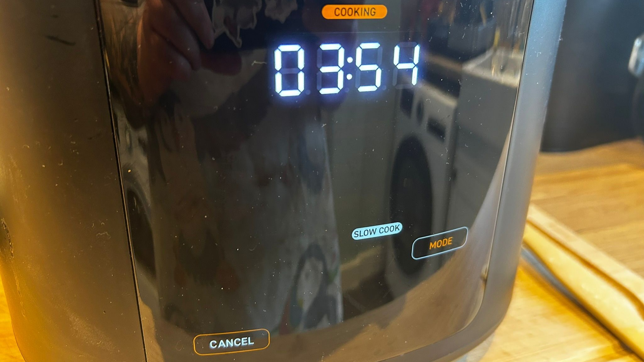 Cosori 5L Rice Cooker display